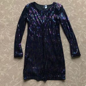 Multicolored sequence dress